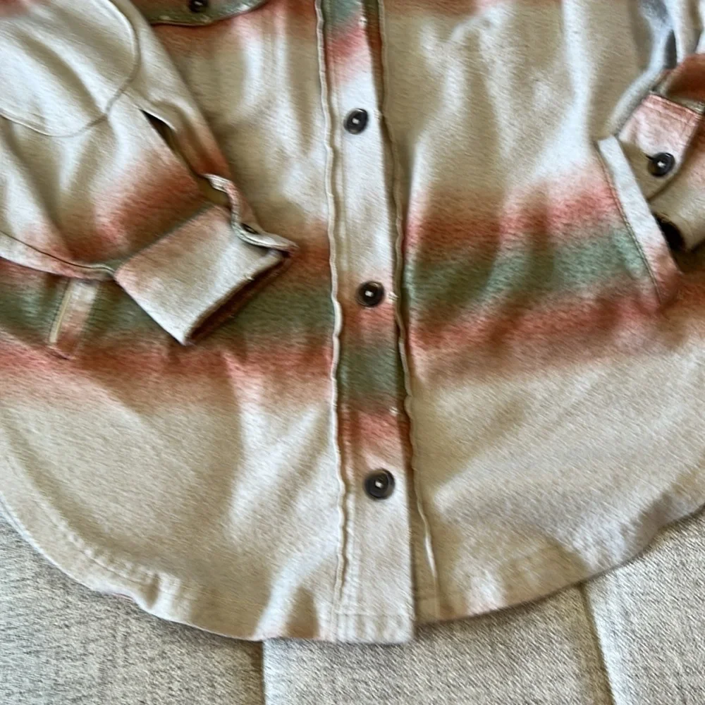 FREE PEOPLE PRINTED RUBY SHIRT JACKET OVERSIZED XS